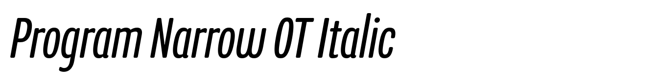 Program Narrow OT Italic